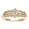 18ct Emerald and Diamond Bangle