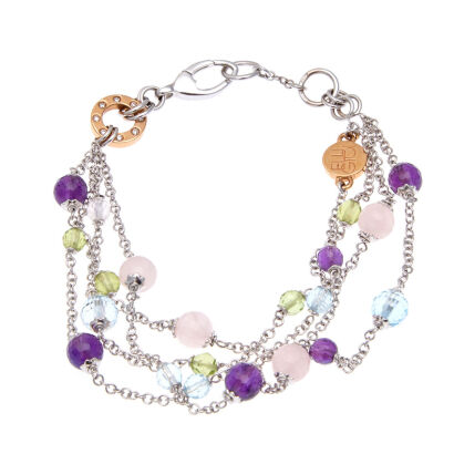 18ct Multi-Coloured Gemstone Bracelet