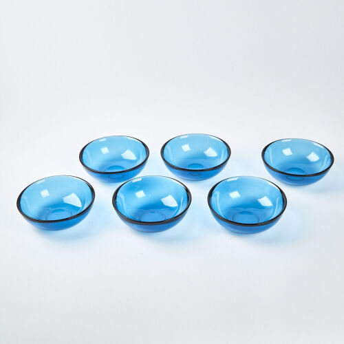 A Set Of Six Fuga Art Glass Bowls Sven Palmqvist For Orrefors