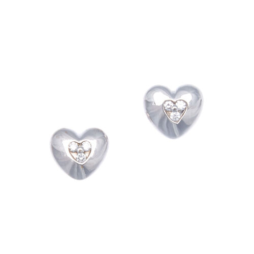 18ct Tiffany & Co. Diamond Heart Earrings