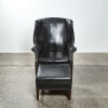 A Wingback Library Chair with Footstool & Studded Detailing - 2