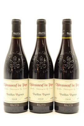 (3) 2010 Brotte Chateauneuf-du-Pape Vieilles Vignes, Rhone [JR17.5]