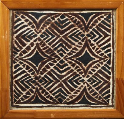 A Framed Tapa Cloth