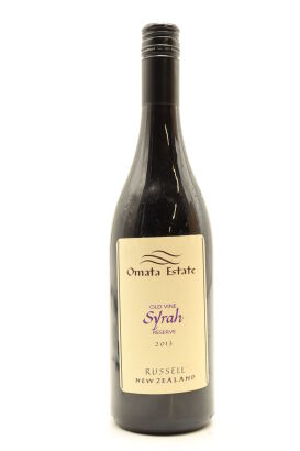 (1) 2013 Omata Estate Old Vines Reserve Shiraz, New Zealand