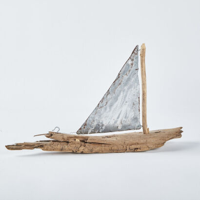 A Driftwood And Sheet Metal Folk Art Sculpture