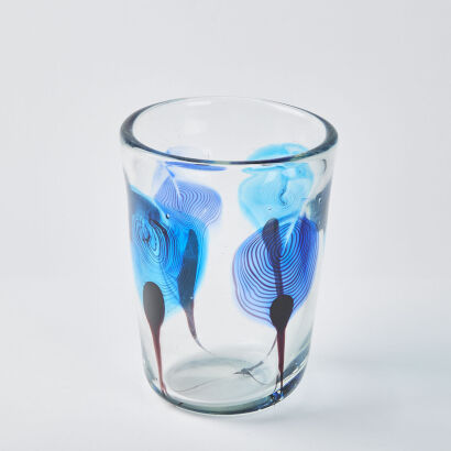 A Cylindrical Art Glass Vase