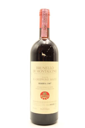 (1) 1987 Ruffino Greppone Mazzi Riserva, Brunello di Montalcino DOCG (TS)