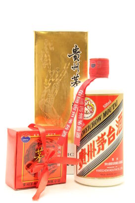 (1) 2015 Kweichow Flying Fairy Moutai with 2 glass, 53% ABV, 500ml (GB)