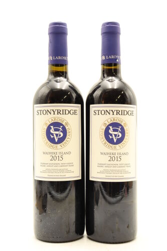 (2) 2015 Stonyridge Vineyard Larose, Waiheke Island
