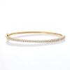 18ct Yellow Gold, .80ct Diamond Set Hinged Bangle