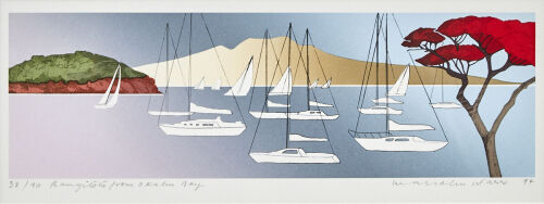 MALCOLM WARR Rangitoto from Okahu Bay
