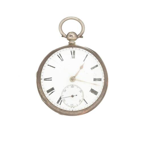 A Victorian Silver Cased Open Face Pocket Watch, 1875