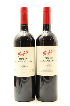 (2) 2001 Penfolds Bin 128 Shiraz, Coonawarra [JO93]