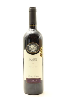 (1) 2002 Richmond Grove Limited Release Shiraz, Barossa