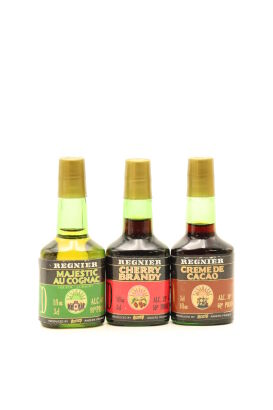 (1) Three Bottles of Regnier Liqueurs Miniature, 30ml, Sold as One Lot