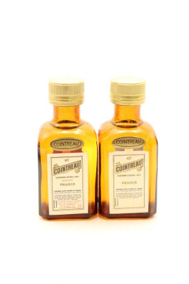 (1) Two Bottles of Cointreau Orange Liqueur Miniature, 30ml, 40% ABV, Sold as One Lot
