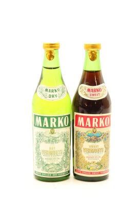 (1) Two Bottles Marko Vermouth Miniature, 50ml, Sold as One Lot