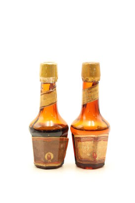 (1) Two Bottles White Curacao Liqueur Miniature, Sold as One Lot