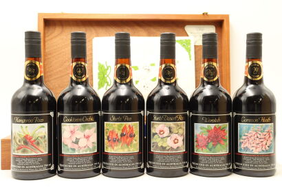 (6) 1980 Karrawirra 'Wildflowers of Australia' Mainland Vintage Port, South East Australia (OWC)