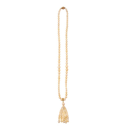 9ct Pearl Tassel Necklace