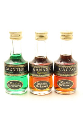 (1) Three Bottles of Marie Brizard Liqueur Miniatures, 50ml, 25% ABV, Sold as One Lot