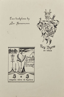 LEO BENSEMANN Two bookplates by Leo Bensemann