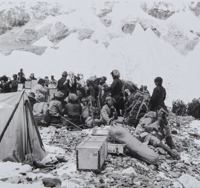 ALFRED GREGORY Porters at Base Camp on Everest