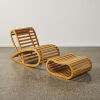 A David Trubridge South Pacific 'Rocker' Rocking Chair and 'Flip' Ottoman