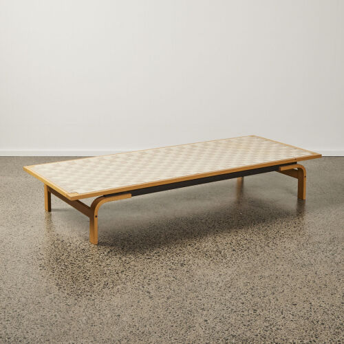 A European Beech Webbed Daybed Attributed to Johnny Sorensen