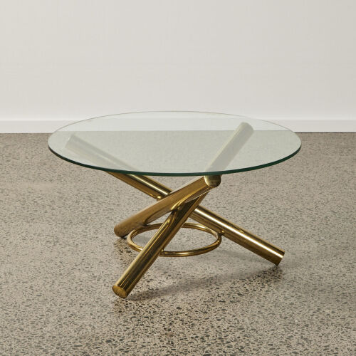 A 1970s Brass-Plated 'Jax' Coffee Table