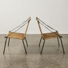 A Pair of Japanese Modern Cane Folding Lounge Chairs - 2