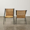 A Pair of Japanese Modern Cane Folding Lounge Chairs - 3