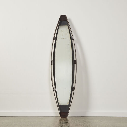 A 1960s Italian Oblong Shield-Shaped Mirror