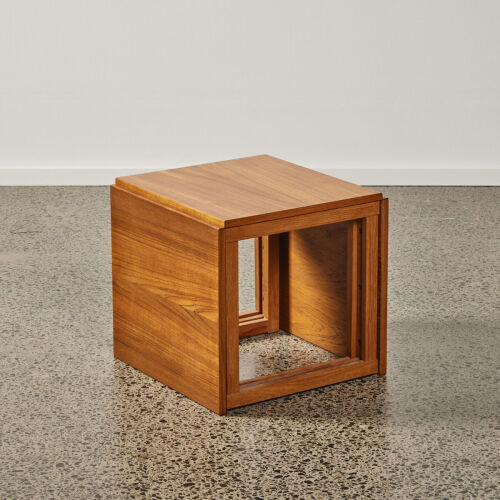 A Set of Cube Nesting Tables by Kai Kristiansen for Vicobjerg Møbelfabrik