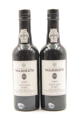 (2) 2003 Warres Vintage Port, Oporto 375mls