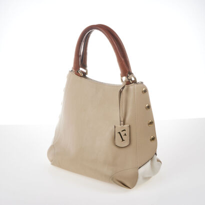 Furla Beige Leather Tote Bag