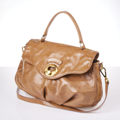 Moschino Brown 2-Way Leather Bag