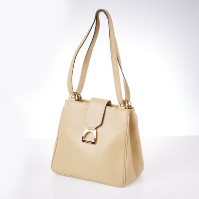 Lancel Beige Leather Bag