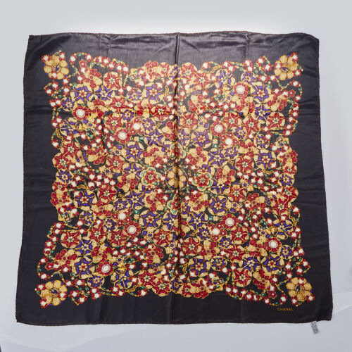 Chanel, 100% Silk Jewel Scarf, 86cm x 86cm