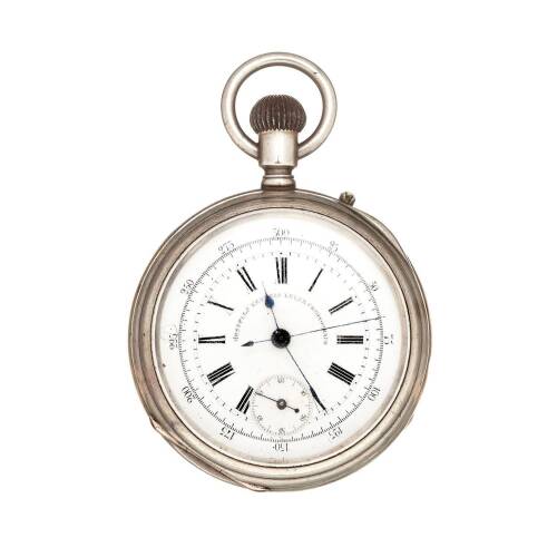 A Large Swiss Longines H A Lugrin's Pat 3224, Open Face Pocket Watch