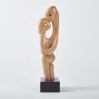 A 1960s Elm Carving of Lovers