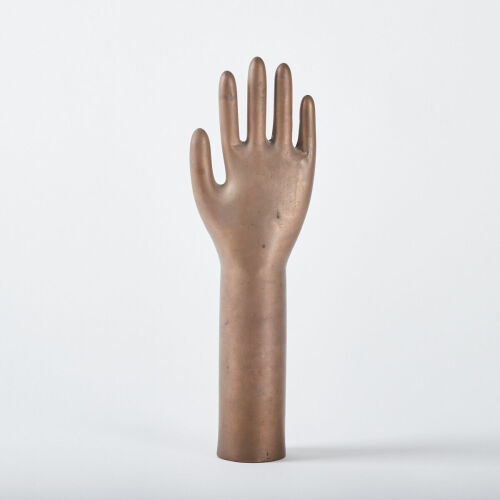 A Vintage French Copper Glove Mould