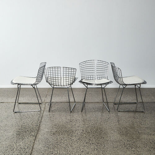 A Set Of Four Bertoia Side Chairs By Harry Bertoia For Knoll