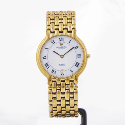 Gold Plated, 32mm, Raymond Weil, Fidelio Quartz Midsize Wristwatch