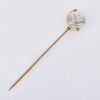 Gold tone, Antique, Rotating World Globe and Gold Stick Pin
