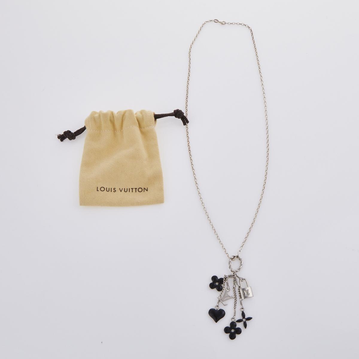 Louis Vuitton Enamel Sweet Monogram Earring Set - White, Palladium