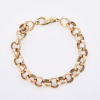 9ct Rose Gold, Large Belcher Link Bracelet