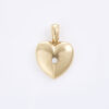 10ct Yellow Gold, .12ct Diamond Set Heart Enhancer Pendant