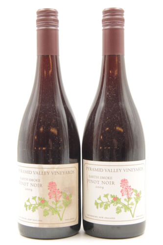 (2) 2009 Pyramid Valley Earth Smoke Pinot Noir, Canterbury