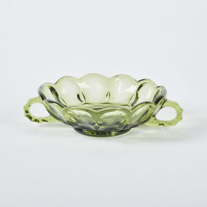 A Green Depression Glass Dish